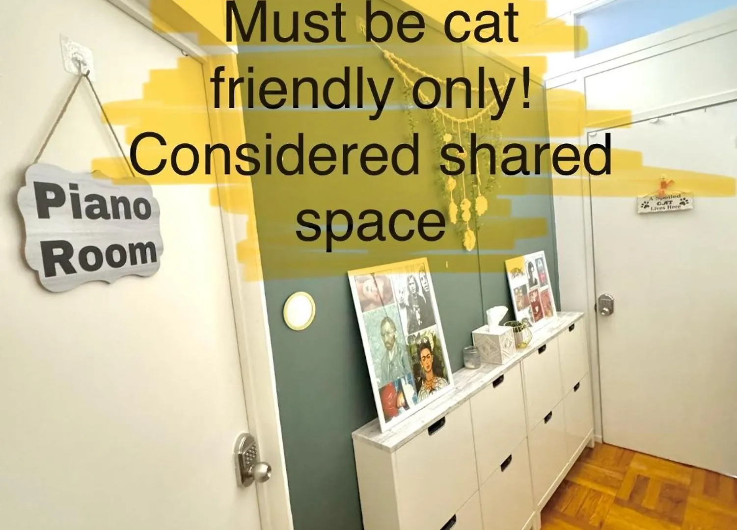 Apartment Cat Room By Delicate Stays Living Room Conversion Shared Space Room Only Cat Friendly Only 25 Min To Time Square New York